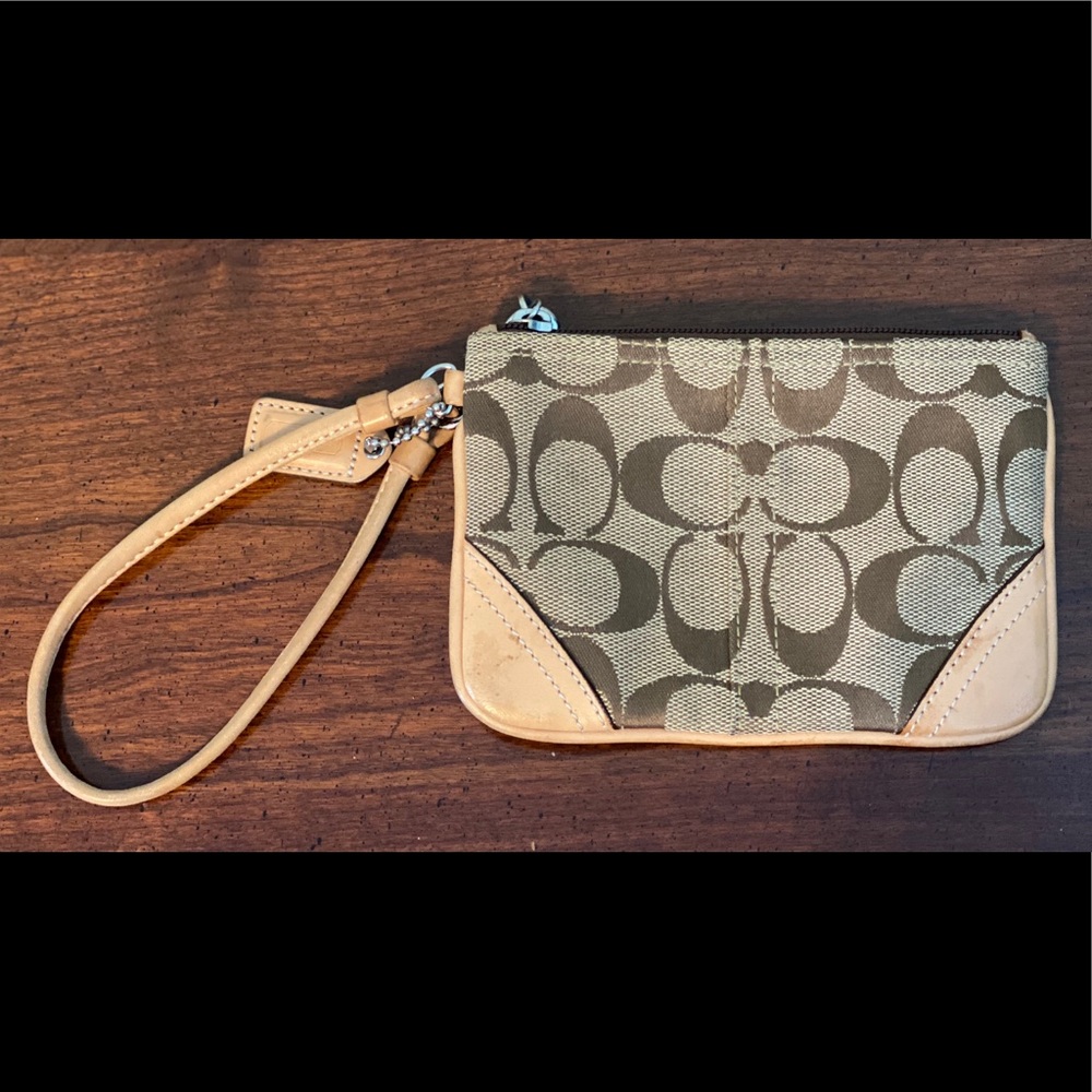 Coach Canvas and Leather Wristelt